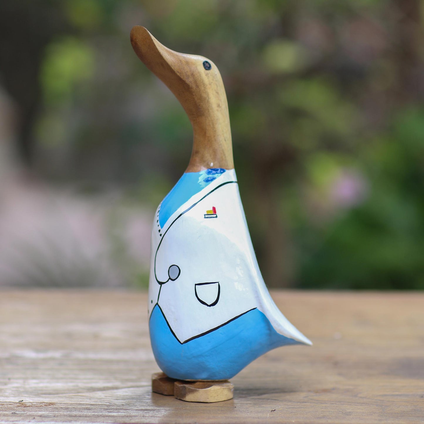 Doctor Duck Doctor Duck Hand Painted Wood Statuette