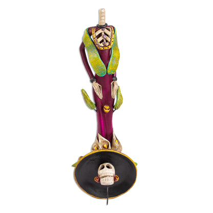 Haughty Catrina Aristocratic Ceramic Catrina Sculpture from Mexico