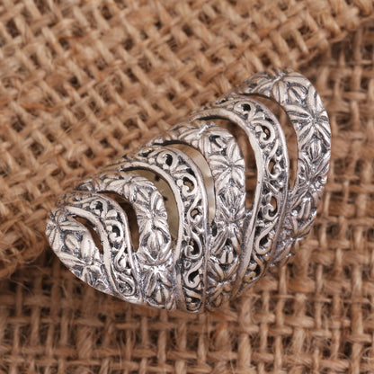 Alluring Layers Seven Layer Sterling Silver Cocktail Ring