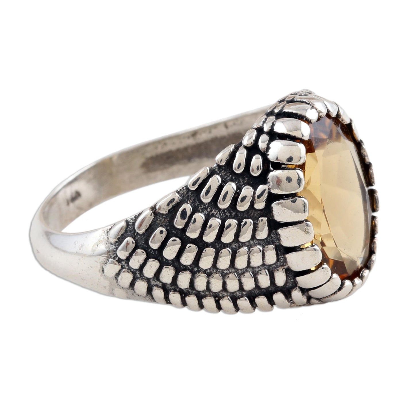 Cobbled Lane Five-Carat Citrine Ring for Men