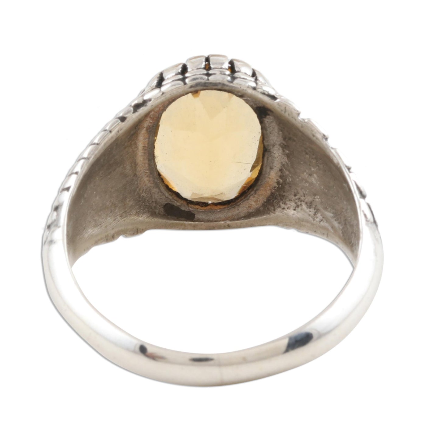 Cobbled Lane Five-Carat Citrine Ring for Men