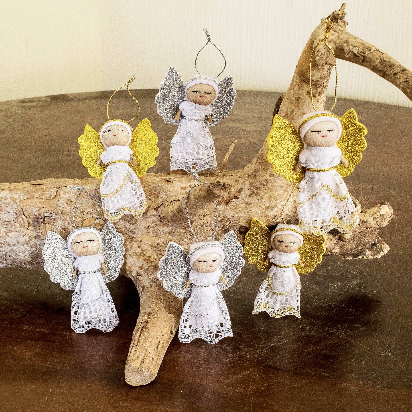 Lacy Angels Handmade Angel Ornaments from Guatemala (Set of 6)