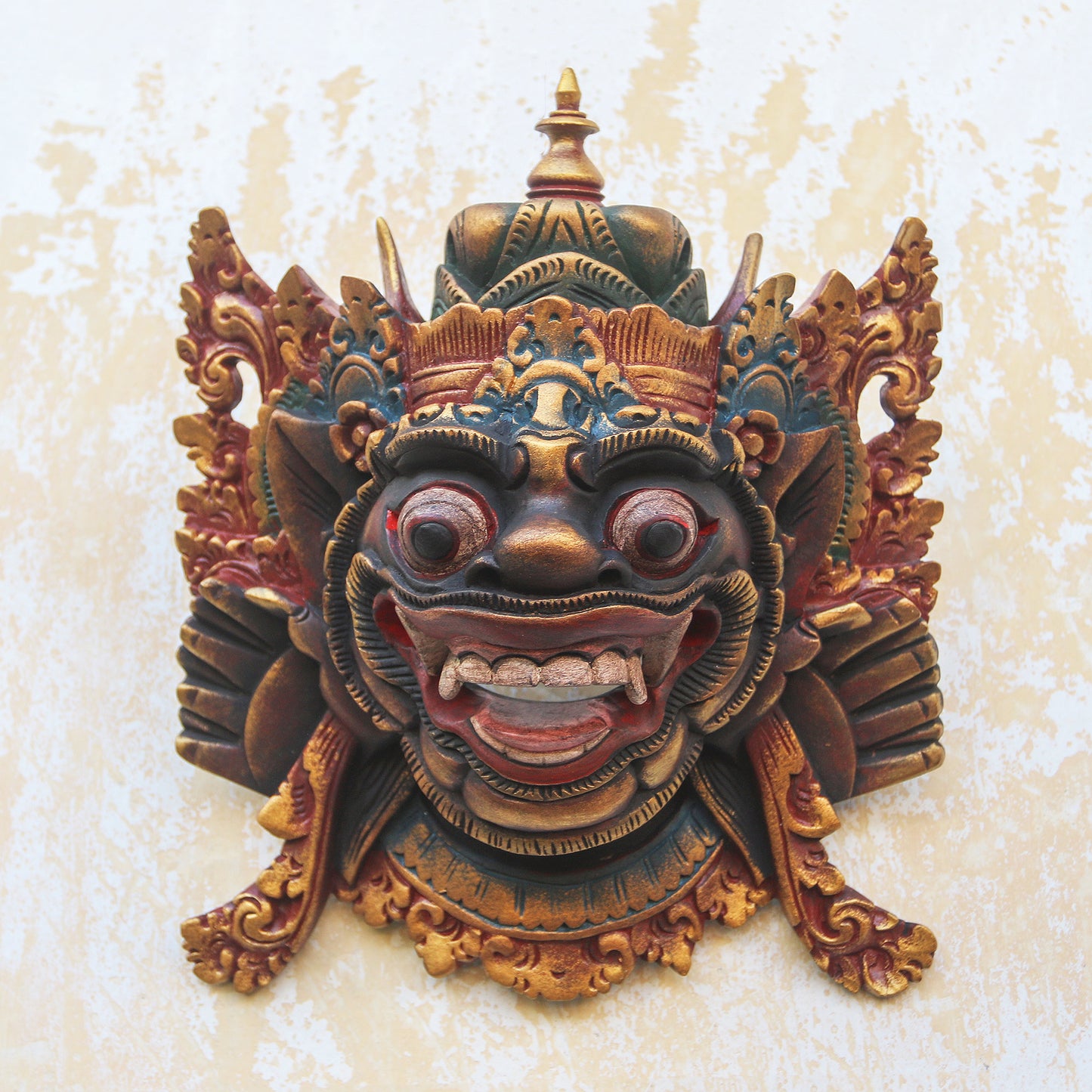 Bhoma Hand Carved Wood Balinese Bhoma Mask