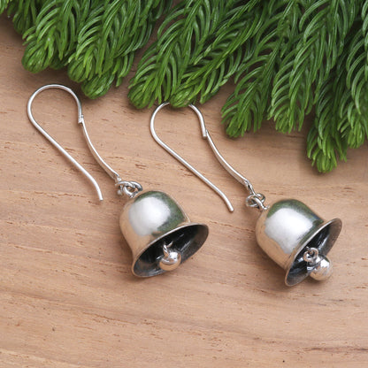 Jingle Bells Balinese Sterling Silver Jingle Bell Earrings