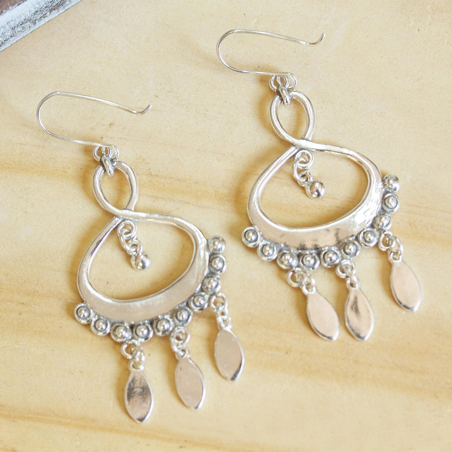 Infinite Joy Chandelier Earrings Crafted from Sterling Silver