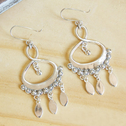 Infinite Joy Chandelier Earrings Crafted from Sterling Silver