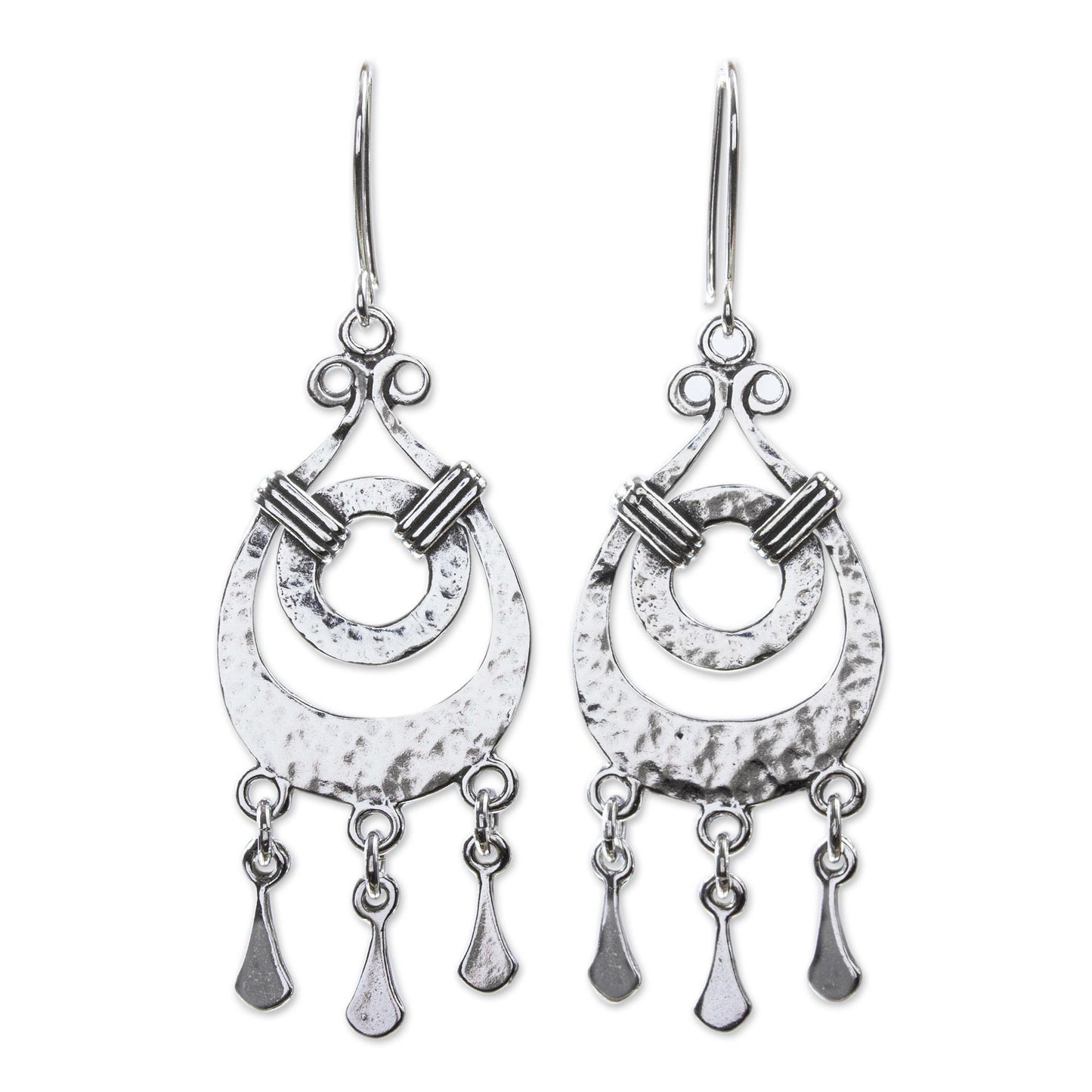 Favorite Vintage Hand Crafted Sterling Silver Chandelier Earrings