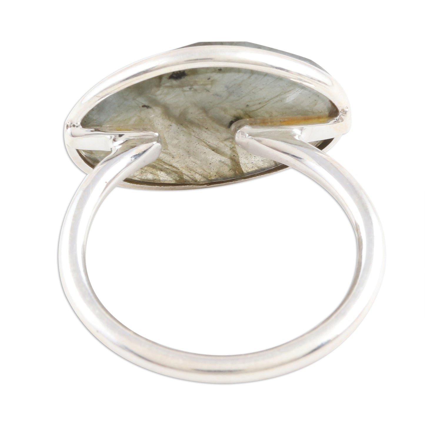 Sonata at Dusk Faceted Labradorite and Sterling Silver Cocktail Ring