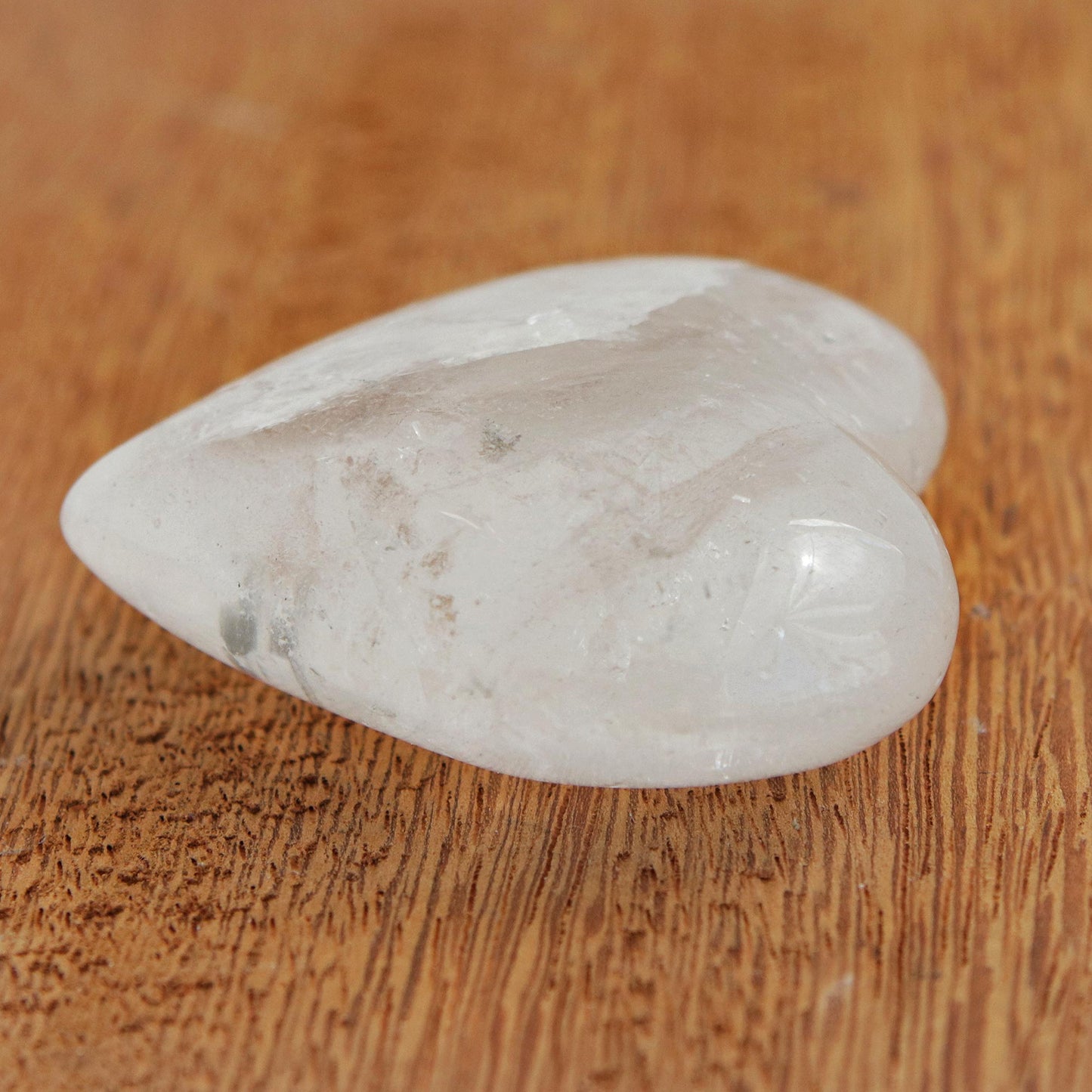 Balanced Heart Clear Crystal Quartz Heart Sculpture