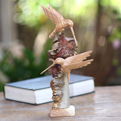 Hummingbird Heights Hummingbird Sculpture Hand Carved from Wood