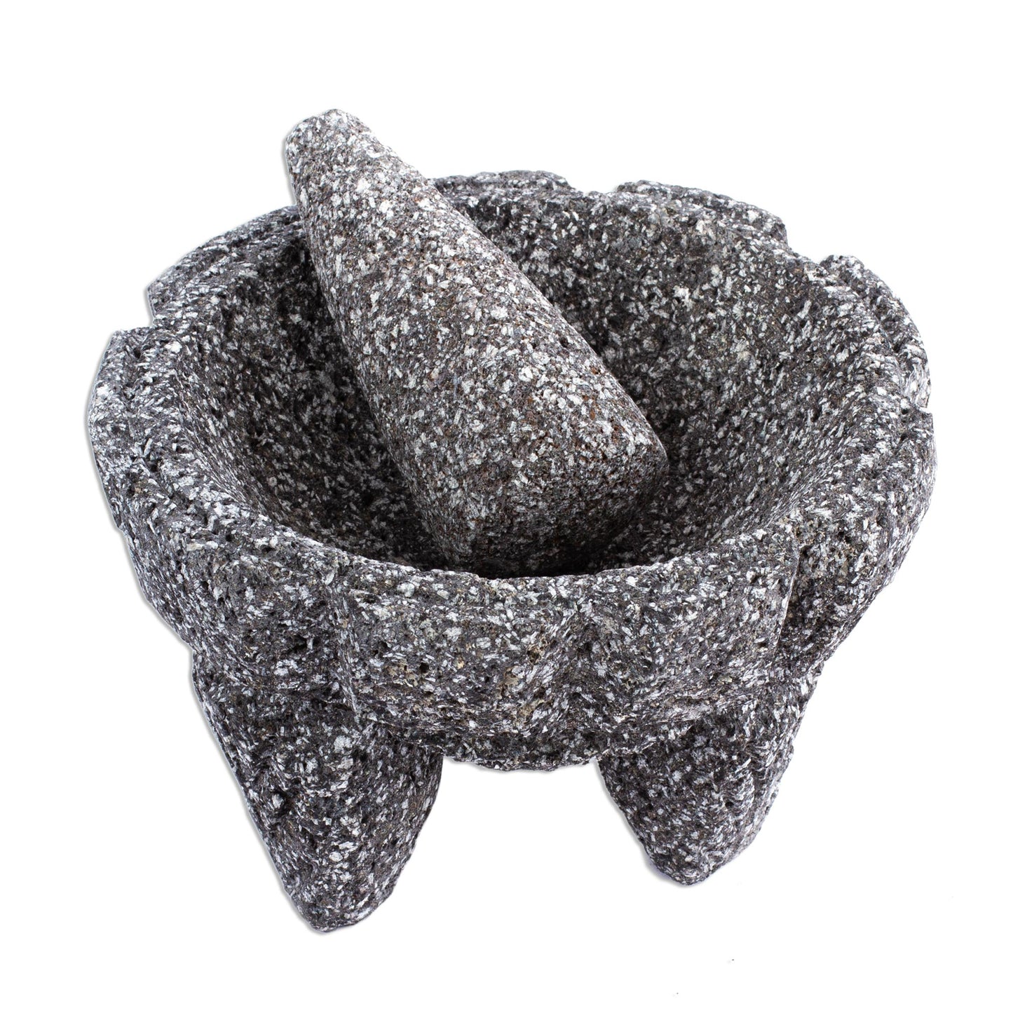 Ceremonial Tradition Handcrafted Ceremonial Style Molcajete Mortar