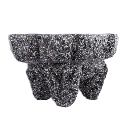 Ceremonial Tradition Handcrafted Ceremonial Style Molcajete Mortar