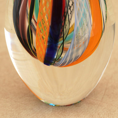 Color Cascade Murano-Style Art Glass Vase (11 Inch)