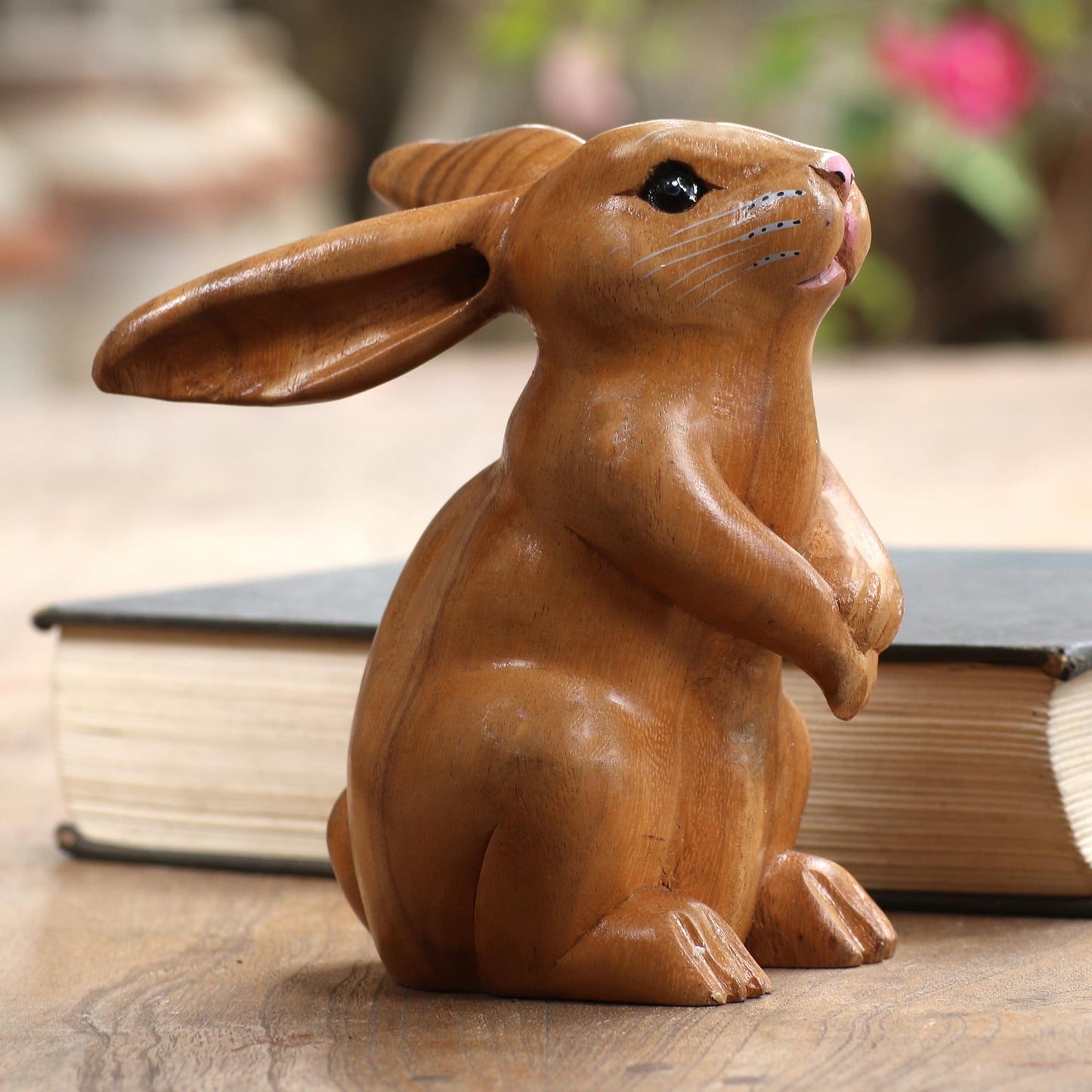 Adorable Rabbit in Brown Handmade Brown Bunny Sculpture