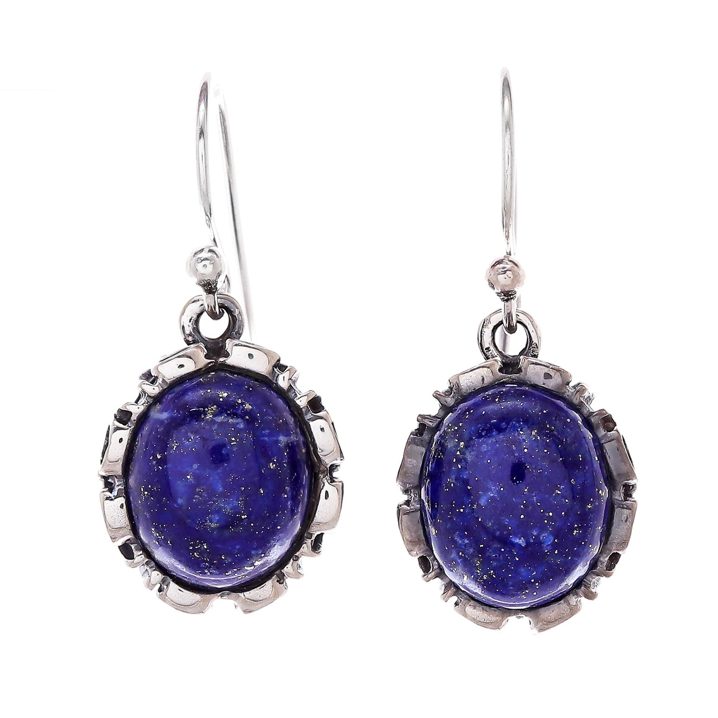 Alluring in Blue Lapis Lazuli Sterling Silver Dangle Earrings