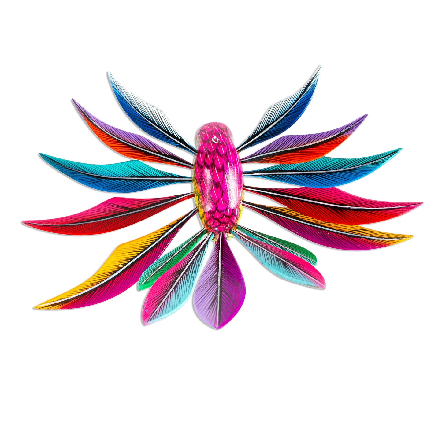 Rainbow Hummingbird Multicolored Wood Hummingbird Alebrije