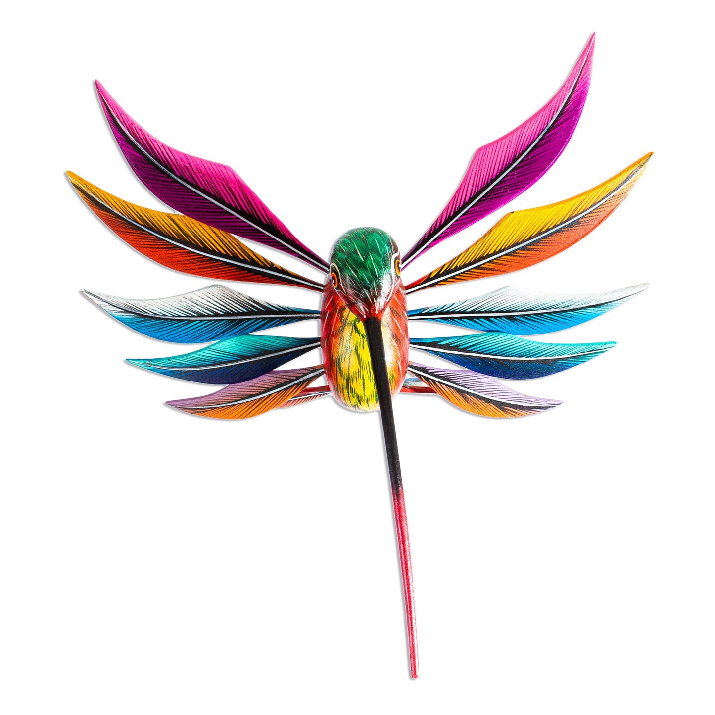 Brilliant Hummingbird Handmade Hummingbird Wood Alebrije Sculpture