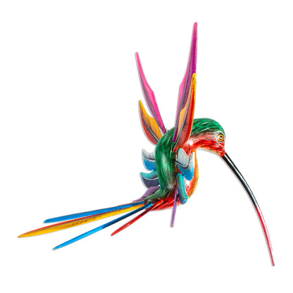 Brilliant Hummingbird Handmade Hummingbird Wood Alebrije Sculpture