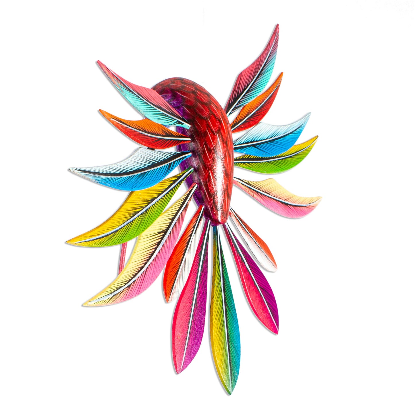 Psychedelic Hummingbird Artisan Crafted Wood Alebrije of Hummingbird