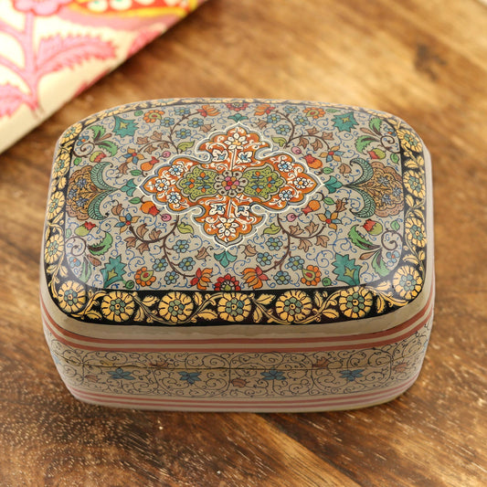 Royal Persia Handmade Papier Mache Persian Motif Jewelry Box