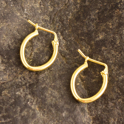 Always Classic Classic Small 18k Gold Plated Hoop Earrings (.5 Inch)