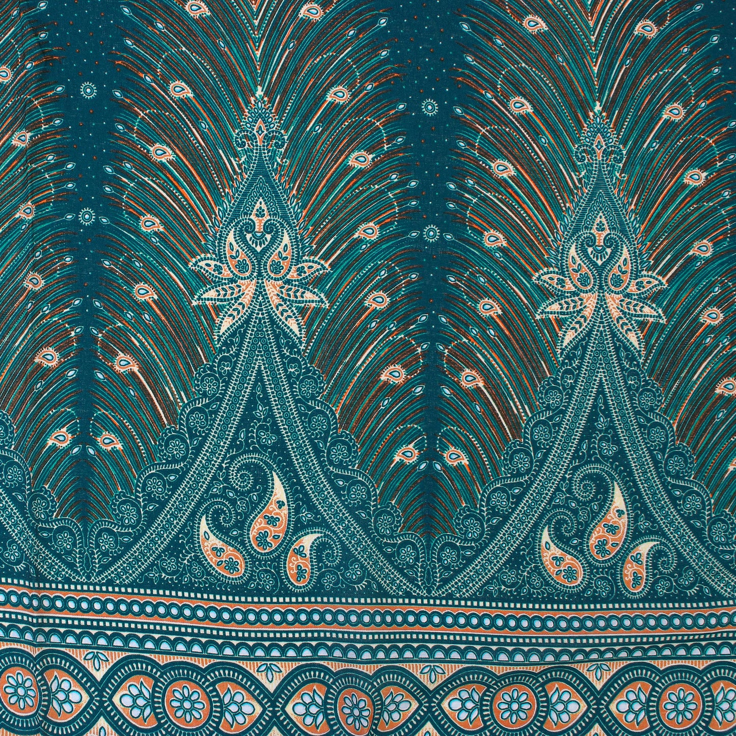 Summer Chill in Teal Artisan Made Rayon Wrap Paisley Floral Wrap Pants