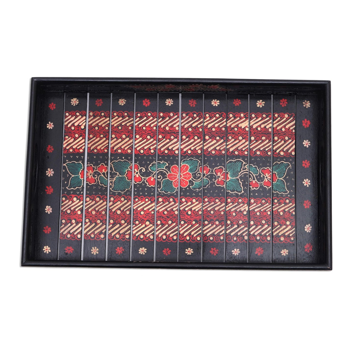 Kawung Beauty Hand Made Floral Batik Decorative Tray