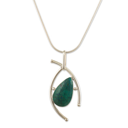 Outlook Handmade Chrysocolla Pendant Necklace