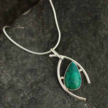 Outlook Handmade Chrysocolla Pendant Necklace