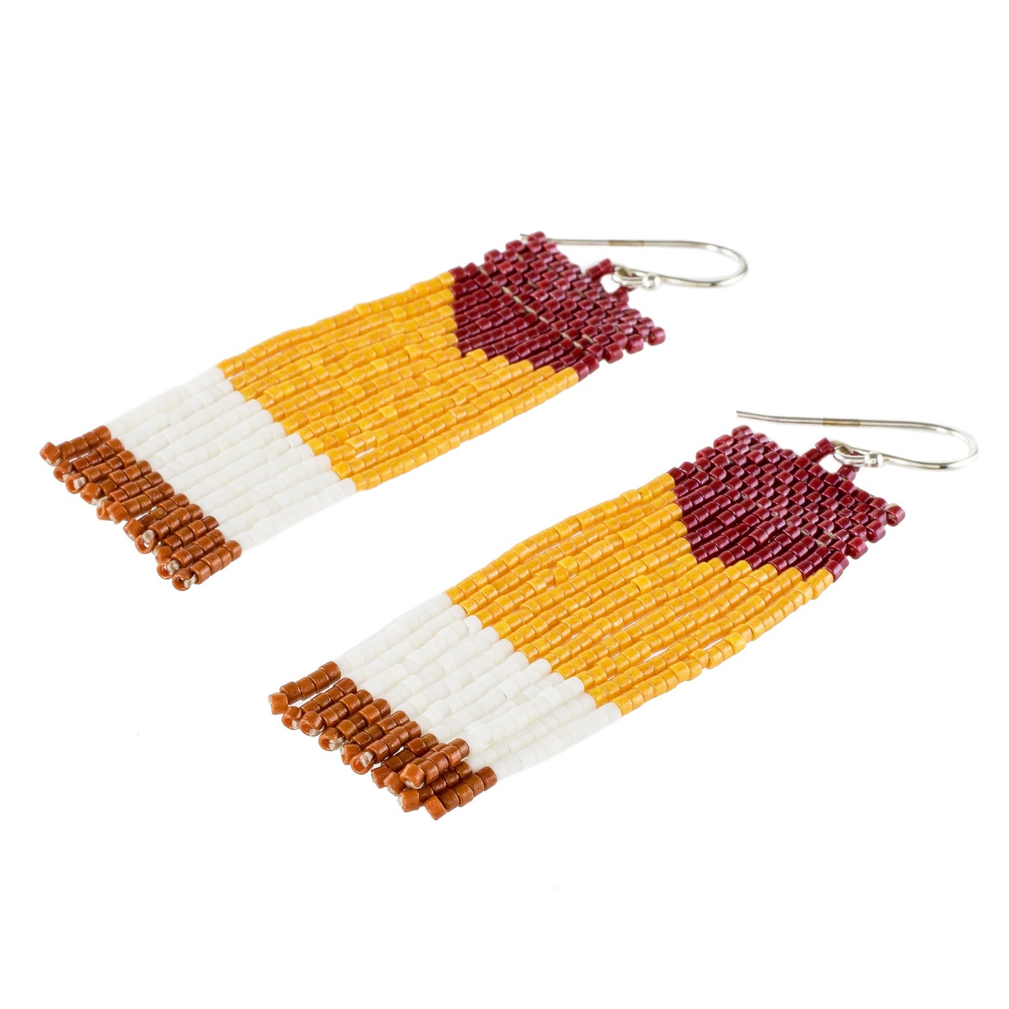 Pennant Multicolored Beaded Waterfall Earrings