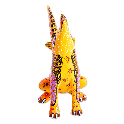 Wild Wolf Hand Painted Wood Wolf Alebrije