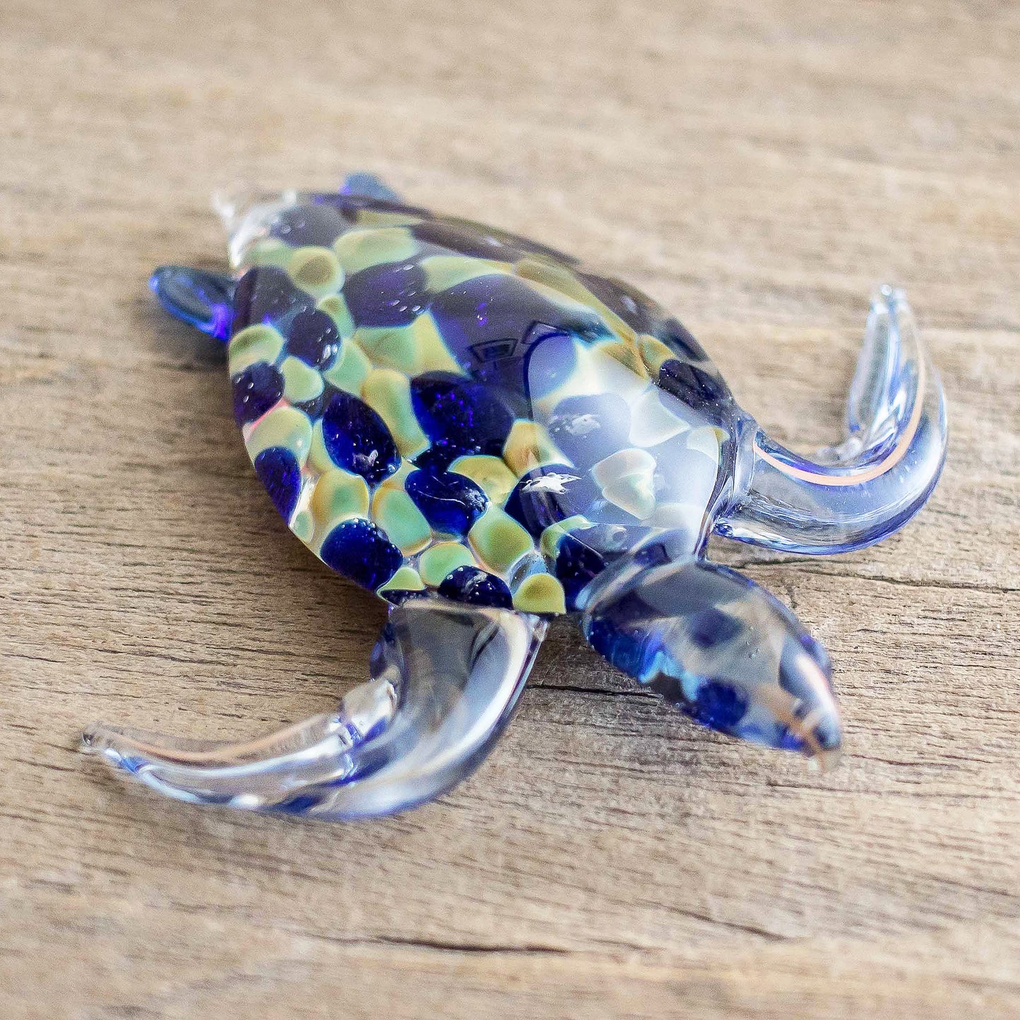 Loggerhead Turtle Handmade Art Glass Loggerhead Turtle Figurine