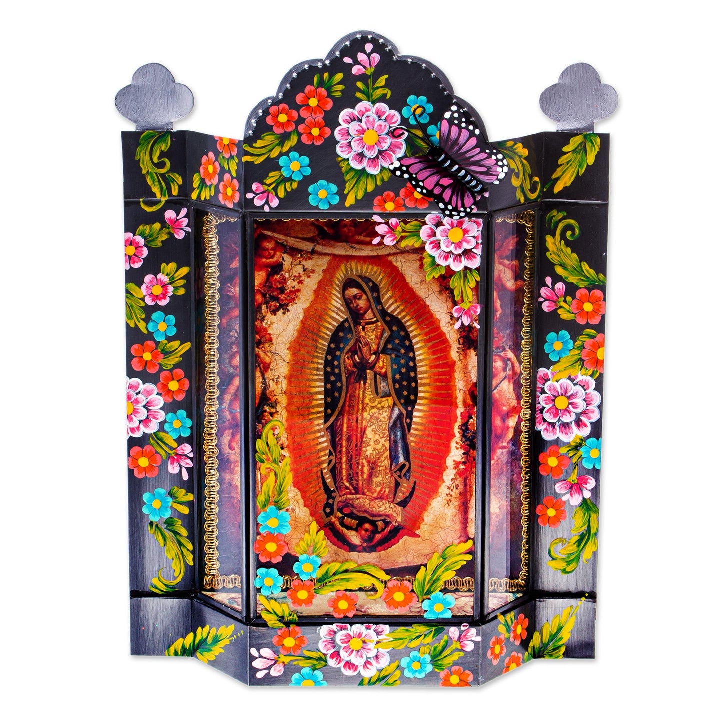 Holy Virgin Artisan Crafted Blessed Virgin Metal Niche