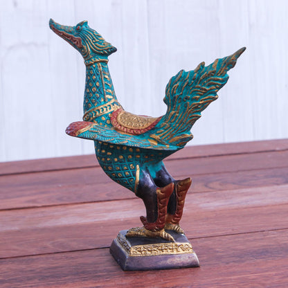 Thai Swan Hand Made Brass Swan Sculpture from Thailand