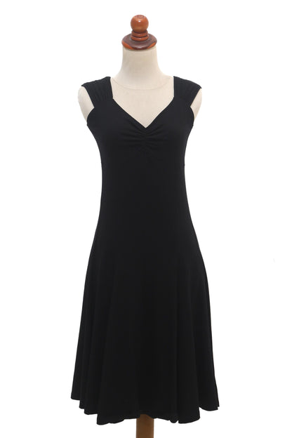 Lorena Artisan Crafted Little Black Modal Dress