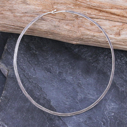 Clear Mind Hand Crafted Sterling Silver Choker from Thailand