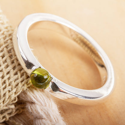 Vantage Point Natural Peridot Solitaire Ring