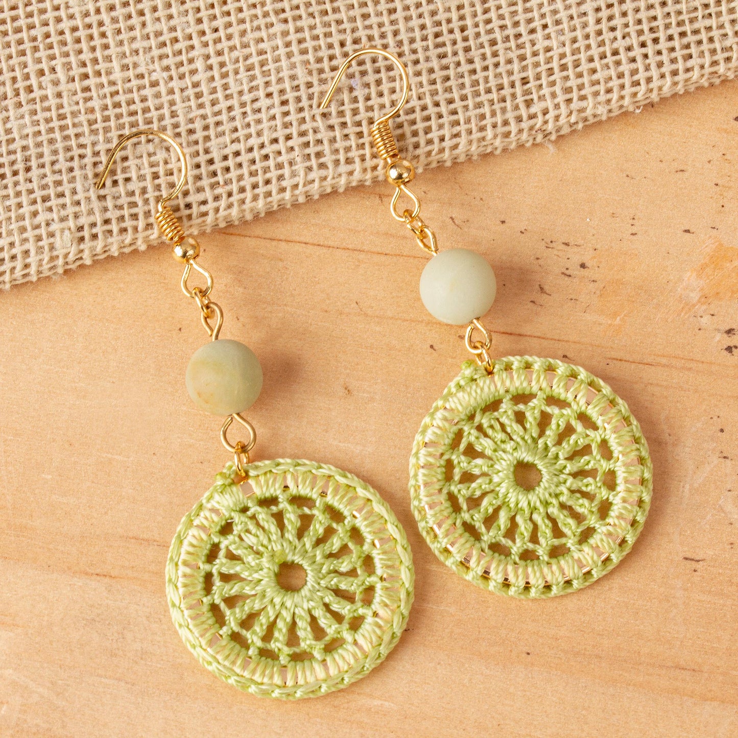 Daphne Unique Crocheted Dangle Earrings