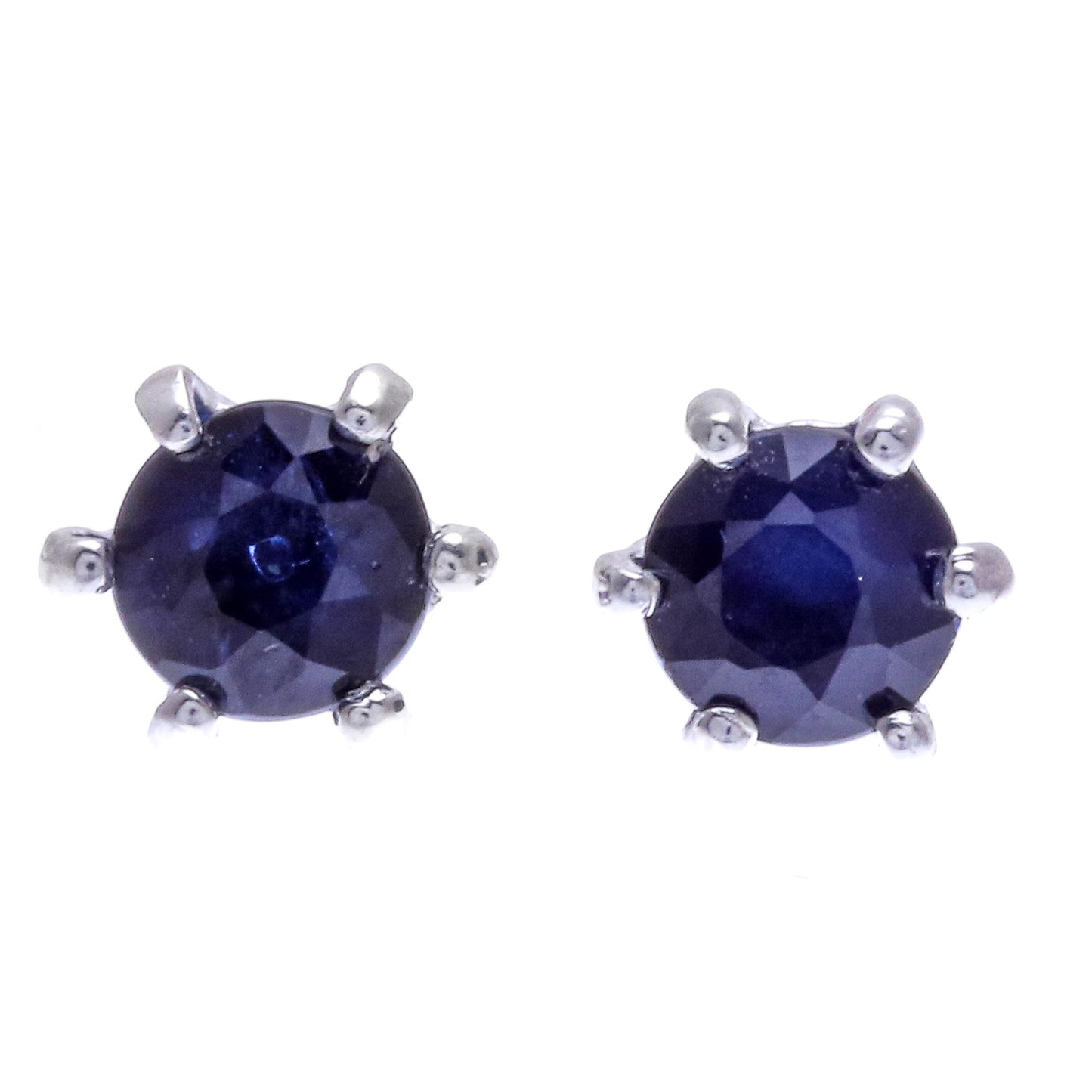 Catch a Star in Blue Hand Made Sapphire and Sterling Silver Stud Earrings