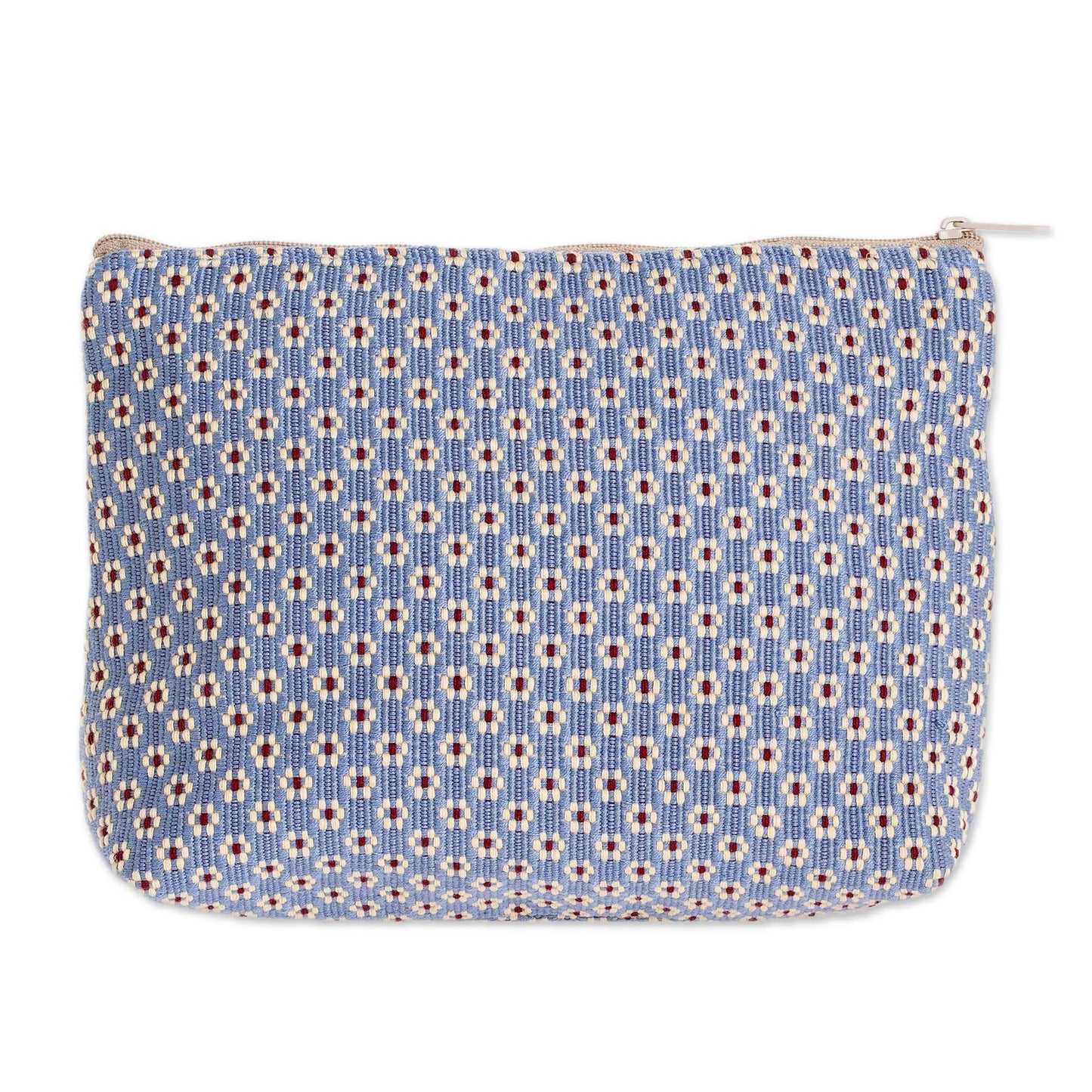 Blue Ditsy Floral Cotton Cosmetic Bag