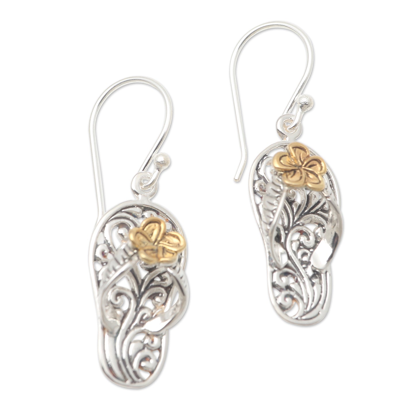 Take a Walk Gold-Accented and Sterling Silver Dangle Earrings