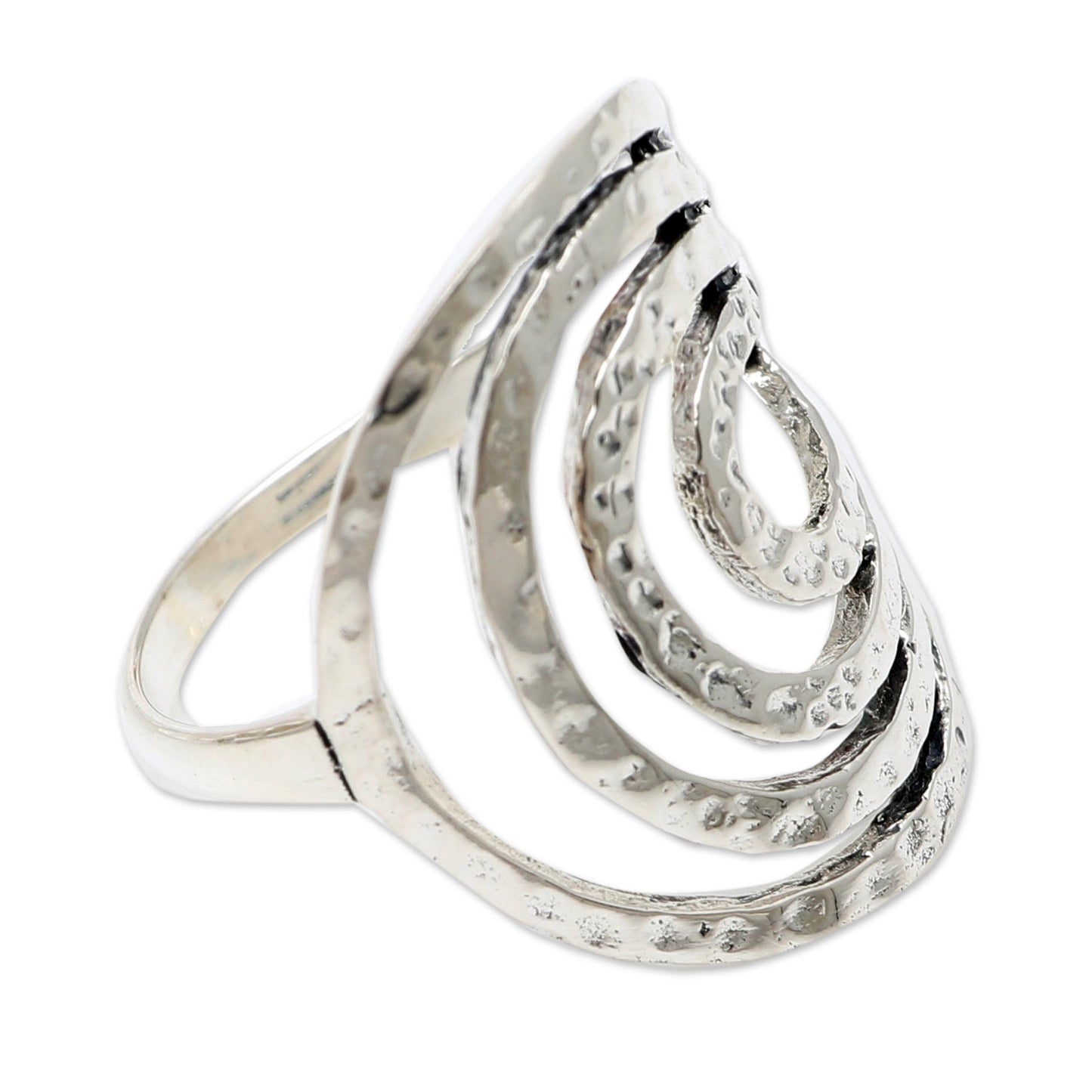 Rippling Water Hand Made Sterling Silver Band Ring