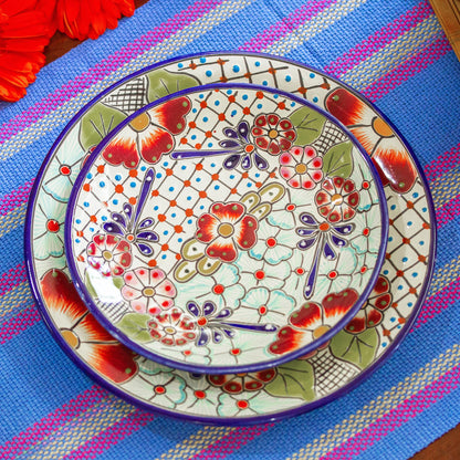 Colors of Mexico Multicolored Ceramic Salad Plates (Pair)