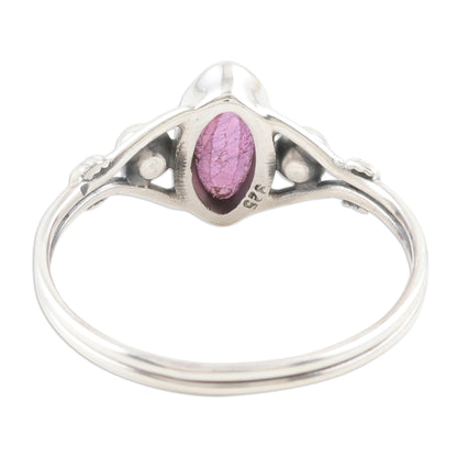 Baroness in Ruby Ruby and Sterling Silver Cocktail Ring