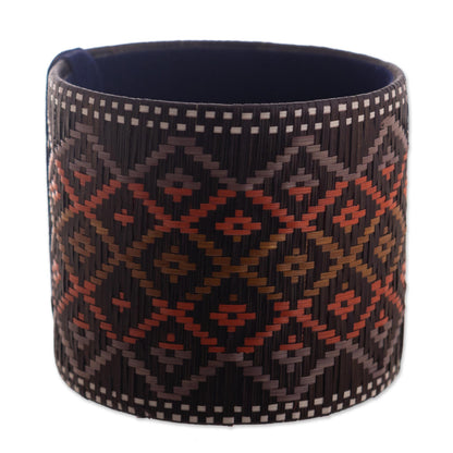 Harvest Celebration Wide Natural Fiber Cuff Bracelet