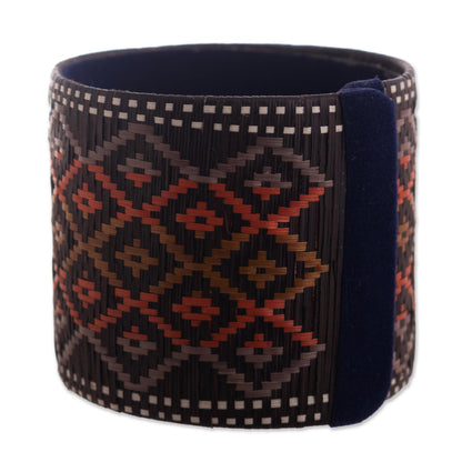 Harvest Celebration Wide Natural Fiber Cuff Bracelet