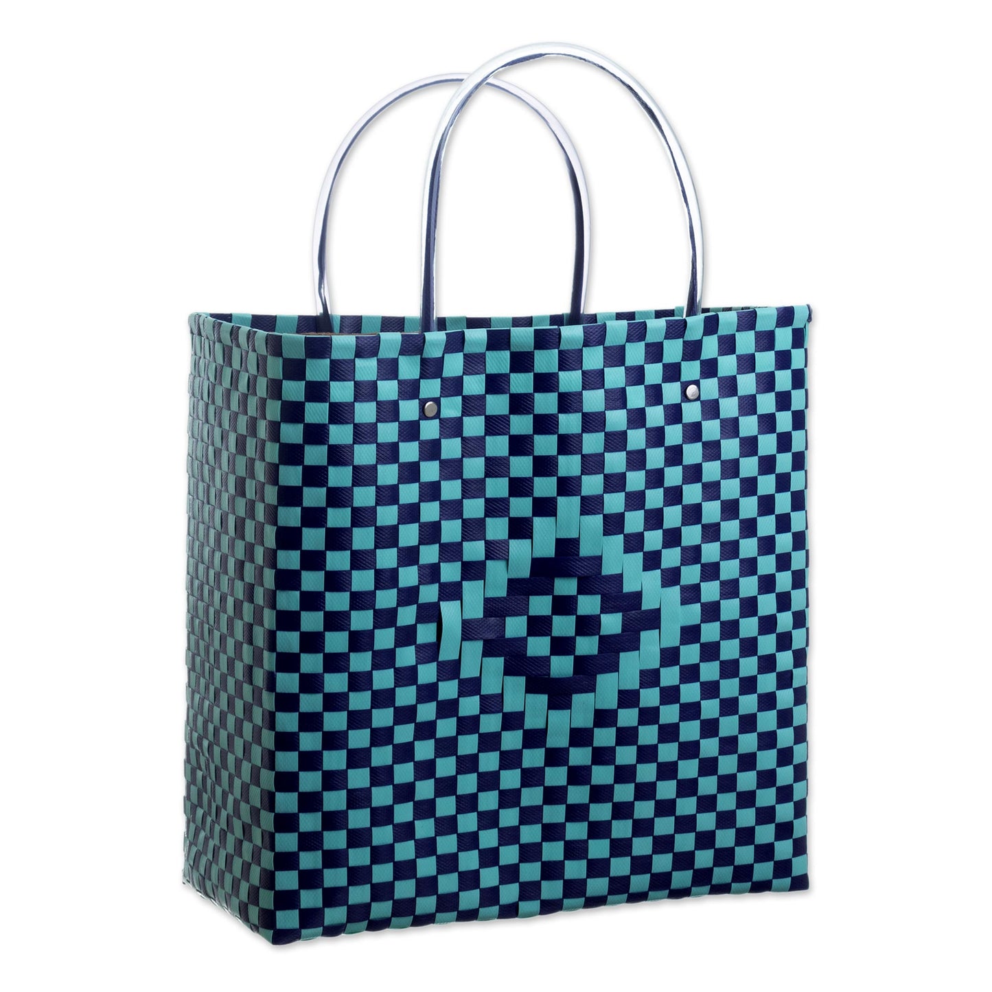 Farmer's Market Blue Recycled Woven SHopping bag