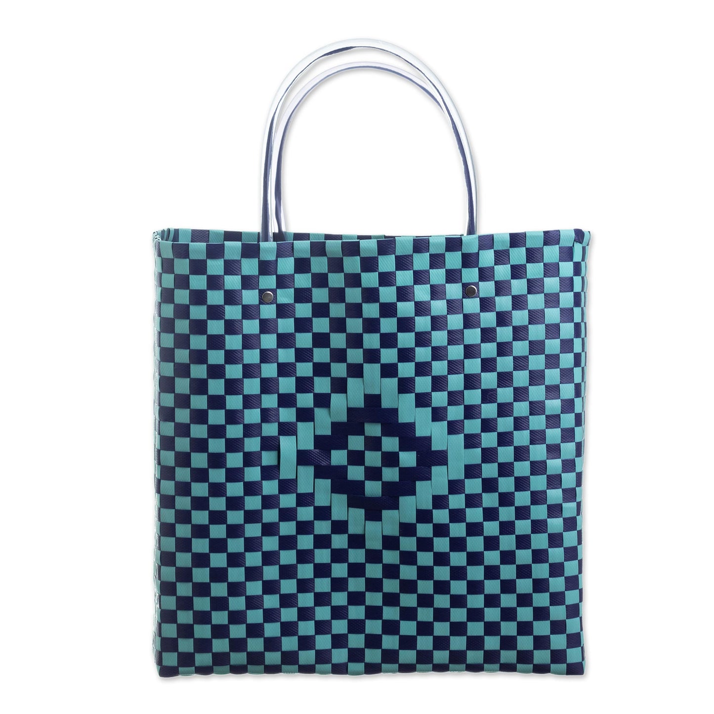 Farmer's Market Blue Recycled Woven SHopping bag