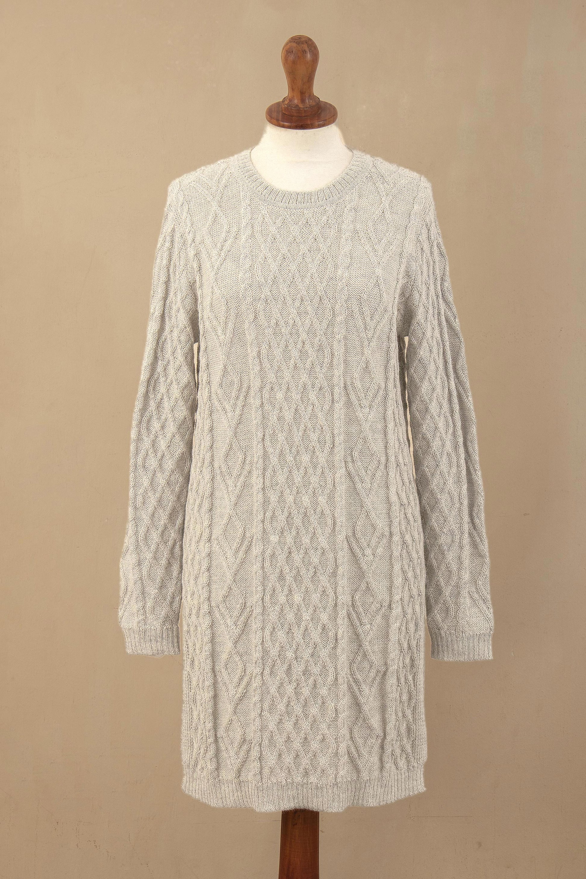 grey tunic sweater dress Lcziwo Knit Long Sleeve Dresses for Women Crew Neck Tunic Dress Empire Waist Flowy Casual Dresses Early Fall Fashion Outfits with Pockets 2025 Red,XXL