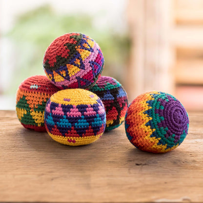 Freestyle Crocheted Cotton Hacky Sacks (Set of 5)